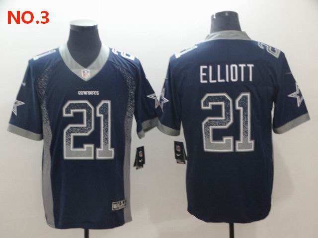 Men's Dallas Cowboys #21 Ezekiel Elliott Jerseys NO.3;